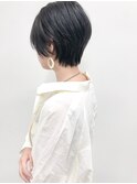 白髪ぼかしショートスタイル×ダークカラー　中山