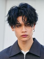 フィフス 大分(fifth)&nbsp;大分シャドウパーマメンズカットラウンドマッシュセンターパート