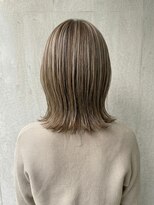 リトマス 二子玉川(litmus) ミルクティーベージュ シースルーバング ハッシュカット