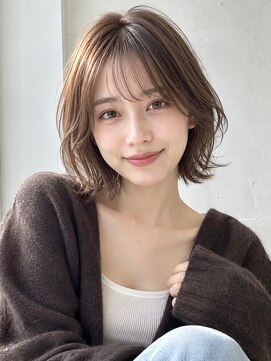 ノア 三宮店(NOA) 【NOA】顔レイヤーボブ×外ハネ シースルーバング透明感ブラウン