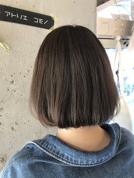 ヘアアトリエコモノ(hair l'atelier KoMoNo) オリーブベージュ×ボブ