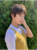アースカラーくびれヘアマッシュショート新宿