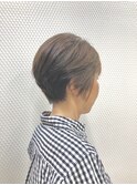 小顔/ハンサムショート/艶カラー/寒色系/40代50代/白髪染め