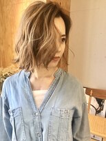 ワール(whirl.)&nbsp;リアル外国人風！ブロンドベージュなラフbob☆