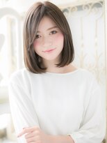 モッズ ヘア 福岡姪浜店(mod's hair) *mod's姪浜*…カーキベージュ切りっぱなしナチュラルストレートd