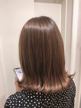 ルー(loup) ピンクブラウン/ピンクカラー/外ハネ/髪質改善/福岡/天神/大名