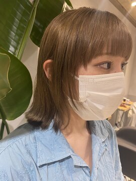 エイト 横浜店(EIGHT) 切りっぱなしボブ×ジンジャーベージュ