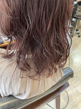 ギフト ヘアー サロン(gift hair salon) 【ふわパーマ×シルバーピンク】