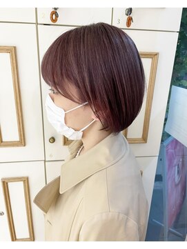 アルクバイネオリーブ 荻窪店(arc by neolive) モーヴピンク丸みショート☆