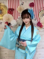 ヘアメイク エンカレッジ(HAIR MAKE encourage)&nbsp;ストレートハーフアップ