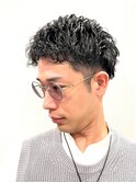 ツーブロックさわやかナチュラルパーマ30代オススメ