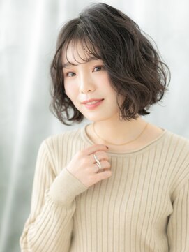 ドクターズ サロン ラブ(Dr's Salon LAB) 暗髪バレイヤージュくせ毛風ウェットボブk古河20代30代40代