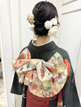 クロップ エス 湘南辻堂(crop es) cropes辻堂谷川　振袖×シニヨン