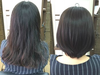 ヘアーサロン ベルダ(HAIR SALON Beldad)の写真/ベルダ独自の【カット法】でくせ毛を活かしたり直したり。カットでお悩みの解決と理想のスタイル作りが可能