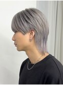 ホワイトシルバー/シルバーカラー/マッシュウルフ