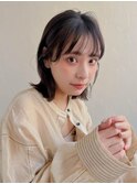 暗髪くびれボブ