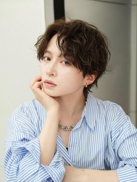 リップスヘアー 銀座(LIPPS hair) 波巻きスパイラルパーマショート