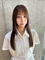 ヌイ 横浜(nui) ナチュラルシースルー前髪×オリーブベージュ_レイヤーカット