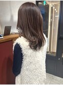 チョコレートブラウン レイヤーカット ウルフレイヤー ツヤ髪