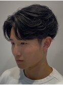 渋谷フェザーパーマニュアンスパーマセンターパート緩め20代