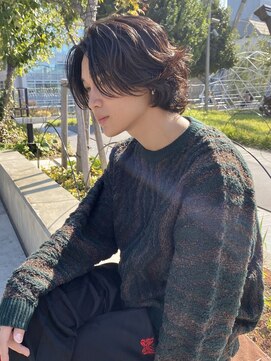 ユーフォリア 渋谷グランデ(Euphoria SHIBUYA GRANDE) ニュアンスパーマ　メンズミディアムスタイル　色っぽロン毛