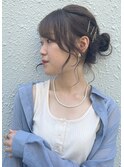 ピンたっぷり☆無造作シニヨン#ニュアンスカラー透明感