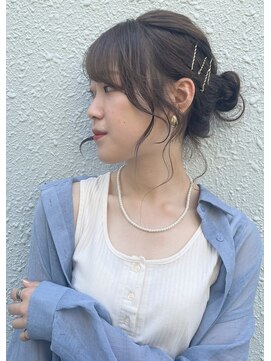 エン(En,) ピンたっぷり☆無造作シニヨン#ニュアンスカラー透明感