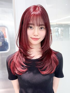 アルバム 渋谷パルコ(ALBUM) ロング美髪韓国ヘア顔周りレイヤーおくれ毛_F0299