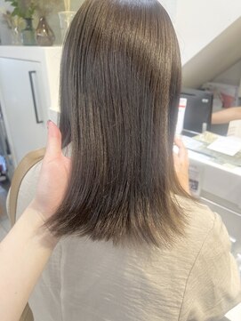 ネオリーブカフ 鶴ヶ峰店(Neolive caff) ブリーチなしダブルカラー×シアーグレージュ