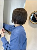 ミニボブ　タッセルボブ グレージュ　髪質改善トリートメント