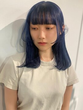 ドットプラス リム(Dot+LIM) ネイビー顔まわりデザインカット