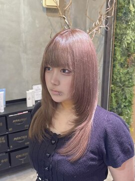 ルフレ 新宿本店1st(Reflet) ピンクベージュ/レイヤーカット