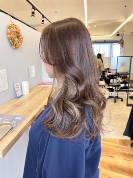 セイル(Sail) くびれヘアアプリコットオレンジインナー×低めレイヤー8.5