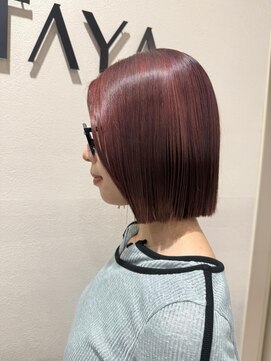 ケアブリーチ/切りっぱなしボブ/メテオカラー