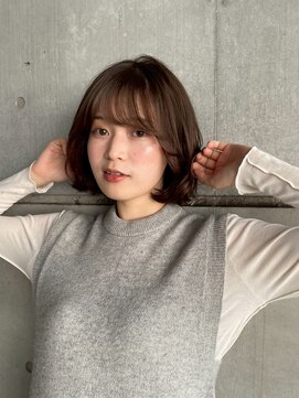 【e.dit tokyo miu】ボブ内巻きボブブラウンカラー