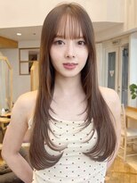 バイオレット 表参道店(Violet)&nbsp;ミディアムレイヤーシャギーレイヤーダークブラウン顔周りカット