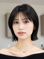 オーラ オモテサンドウ(Aura omotesando) 韓国風シースルーバング×小顔見えくびれ外はねボブ