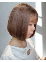 ロシェ 横浜店(loche)&nbsp;ナチュラルショート×ミルクティーベージュ×縮毛矯正×横浜