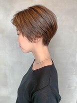 テトヘアー(teto hair)&nbsp;short(マッシュショート、前下がり、ベージュ、ブラウン)