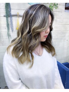 トーク 伊丹本店(TAL'KE) TAL'KE/バレイヤージュ×ホワイトブロンド_612