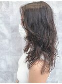結んでも可愛いナチュラルパーマ