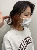 インナーカラー/オレンジ/韓国ボブ/京都/三条河原町/髪質改善
