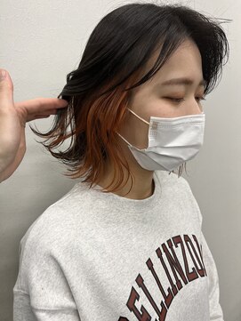 コード 四条河原町駅店(CHORD) インナーカラー/オレンジ/韓国ボブ/京都/三条河原町/髪質改善