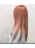 コーラルグラデーションヘア