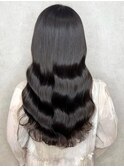 ぱさつき気になる方☆艶髪グレージュ×巻ける縮毛矯正