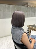 【有坂映哉】大人かわいい切りっぱなしボブ/ラベンダーベージュ