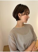 ショートボブ_丸みショート_ハイライト