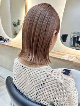 ヒビヲ(HIBIO) ショートボブダブルカラーハイトーンハイライトケアブリーチ韓国