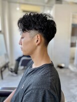ソイクフ(SOY KUFU)&nbsp;MEN’S HAIR カルマパーマのアッシュブラック