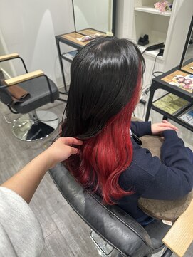 ココット 京橋店(cocotte) 艶髪インナーチェリーレッドカラー